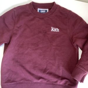 Kith burgundy crewneck sweater